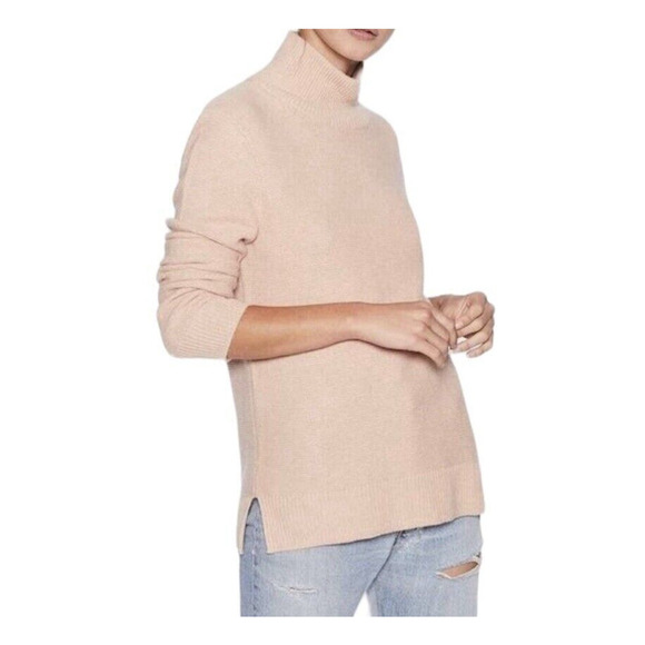 Equipment Chandler Soft Wool Blend Turtleneck Sweater XS Peach Neutral Fall - Picture 1 of 10
